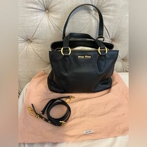 Miu Miu leather satchel black color